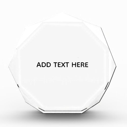Create Your Own White  Acrylic Award