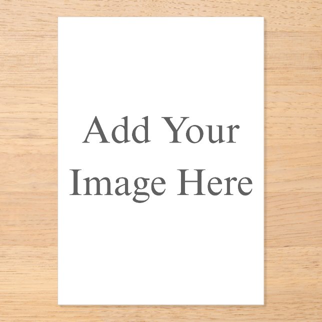 Create Your Own white  Acrylic Invitations (Front)