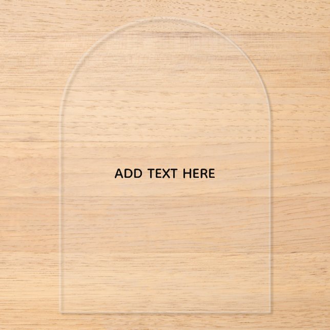 Create Your Own White  Acrylic Invitations (Front)