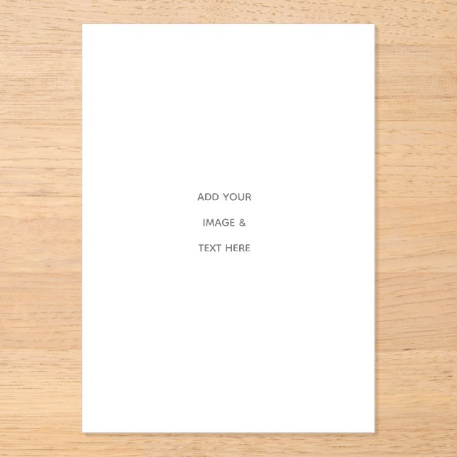 Create Your Own white  Acrylic Invitations (Front)