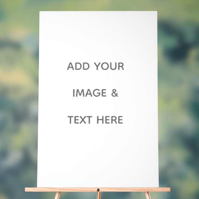 Create Your Own white  Acrylic Sign (Neutral)