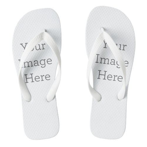 Create Your Own White Adult Flip Flops
