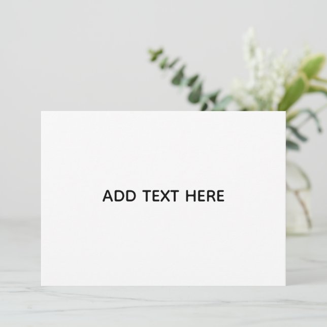 Create Your Own White  Advice Card (Standing Front)