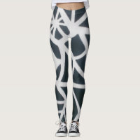 Create your own White and black Clothing Pattern Leggings