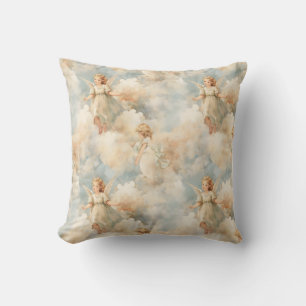 Create Your Own White Angels Throw Pillow
