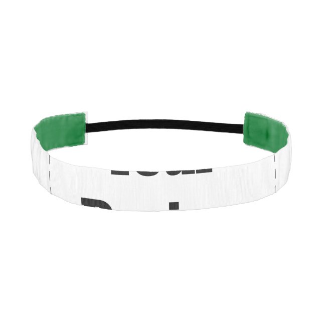 Create Your Own white  Athletic Headband (Front)