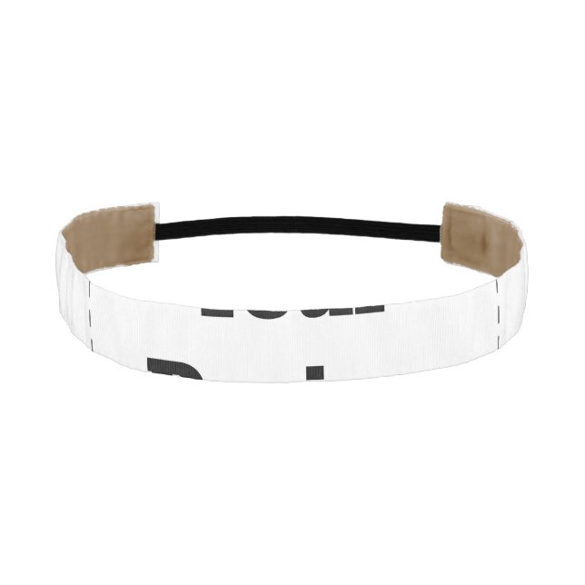 Create Your Own white  Athletic Headband (Front)