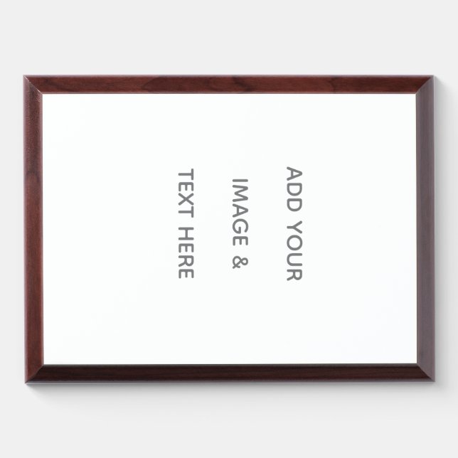Create Your Own white  Award Plaque (Horizontal)