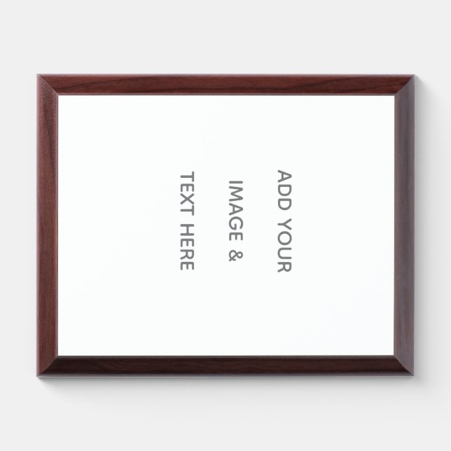 Create Your Own white  Award Plaque (Horizontal)