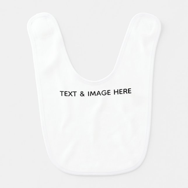 Create Your Own white Baby Bib (Front)