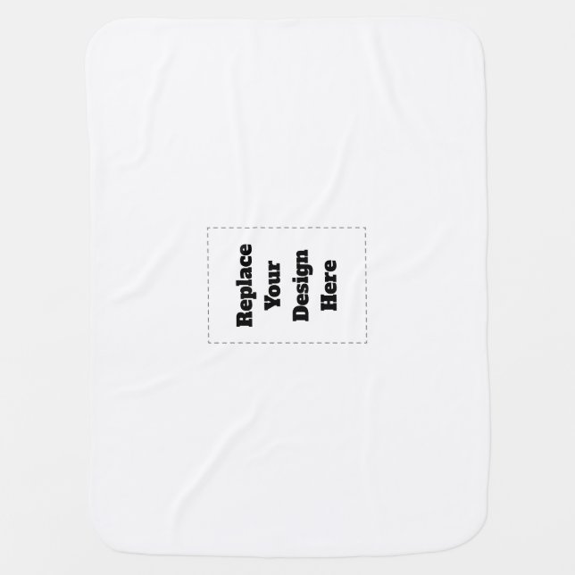 Create Your Own white  Baby Blanket (Front)
