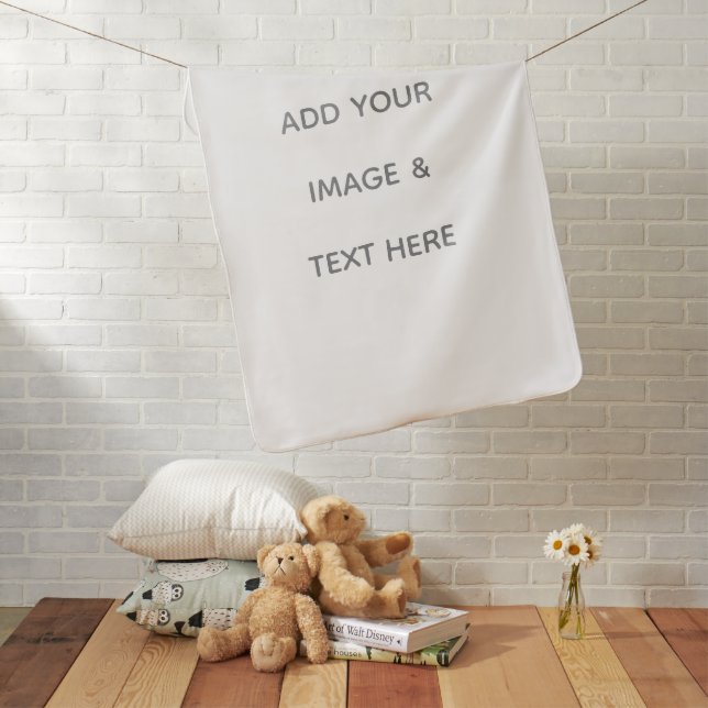 Create Your Own white  Baby Blanket (In Situ)