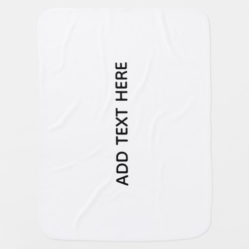 Create Your Own White  Baby Blanket