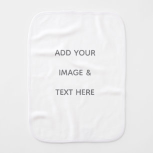 Create Your Own white Baby Burp Cloth