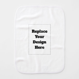 Create Your Own white  Baby Burp Cloth