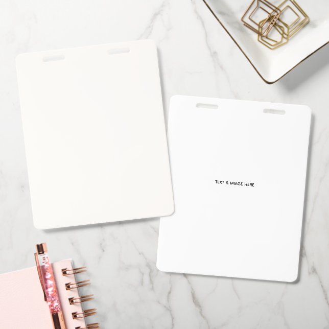 Create Your Own white Badge (Office)