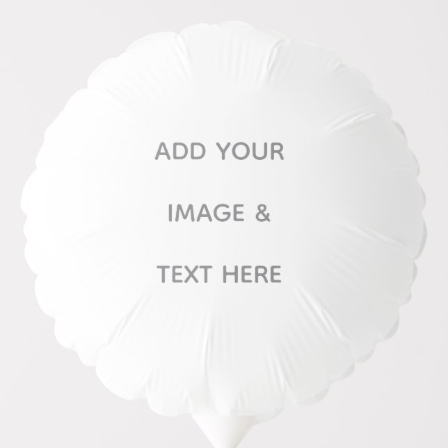 Create Your Own white  Balloon (Front)