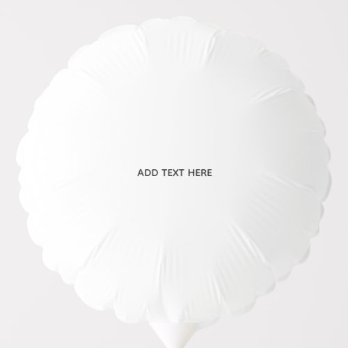 Create Your Own White  Balloon
