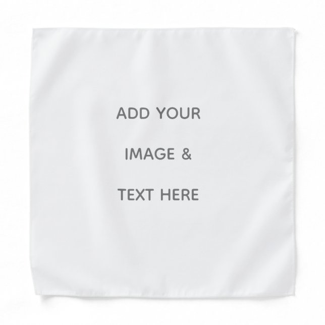 Create Your Own white  Bandana (Front)
