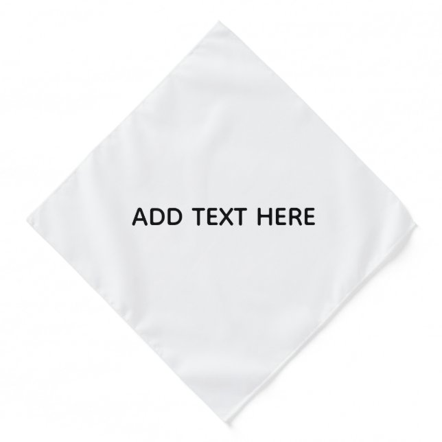 Create Your Own White  Bandana (Front)