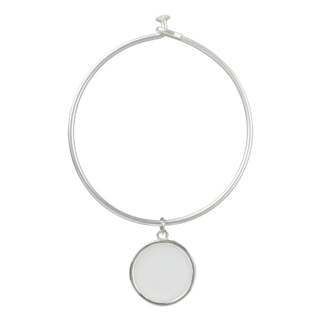  Create Your Own white  Bangle Bracelet (Front)
