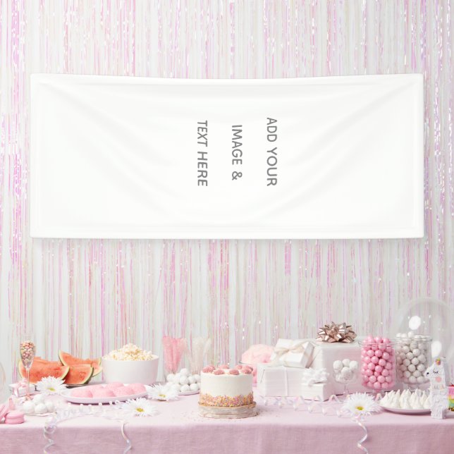 Create Your Own white  Banner (Party)