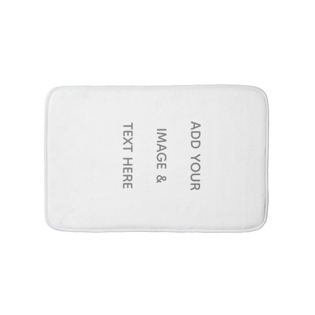 Create Your Own white  Bath Mat (Front)