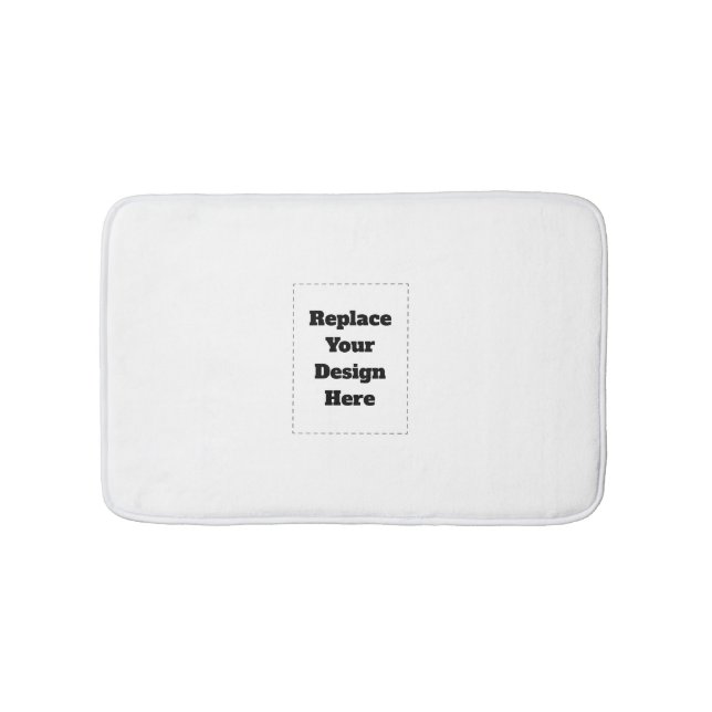 Create Your Own white  Bath Mat (Front)