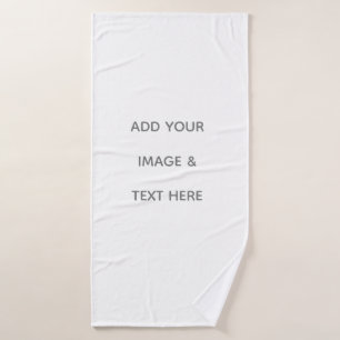 Create Your Own white  Bath Towel