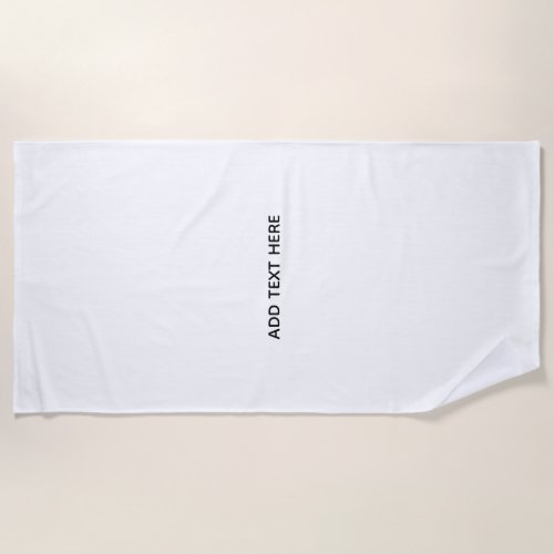 Create Your Own White Beach Towel