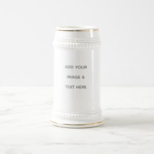 Create Your Own white  Beer Stein