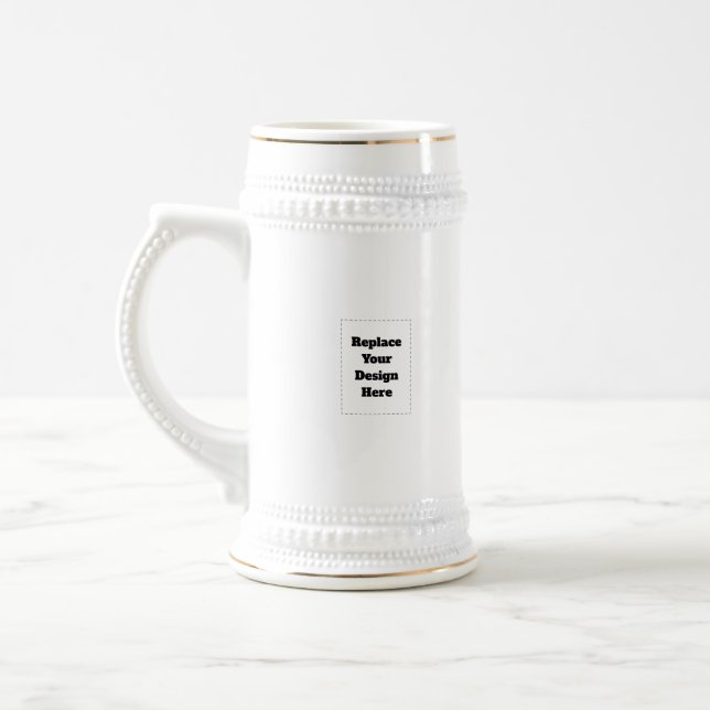 Create Your Own white  Beer Stein (Left)