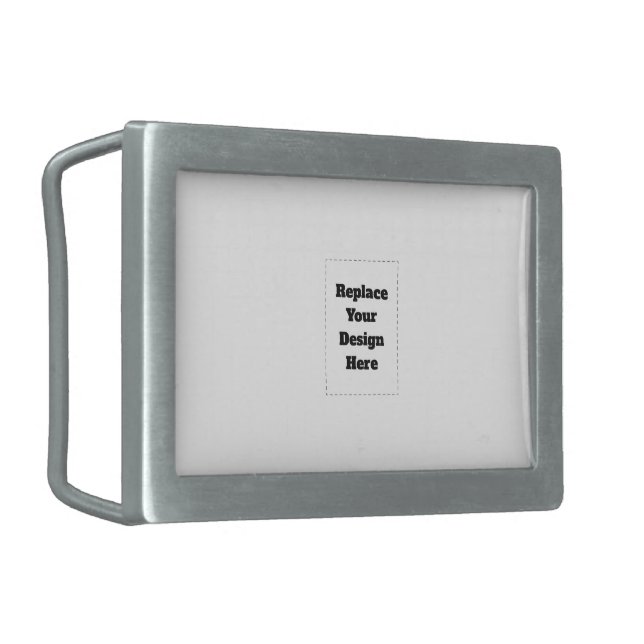 Create Your Own white  Belt Buckle (Front Left)