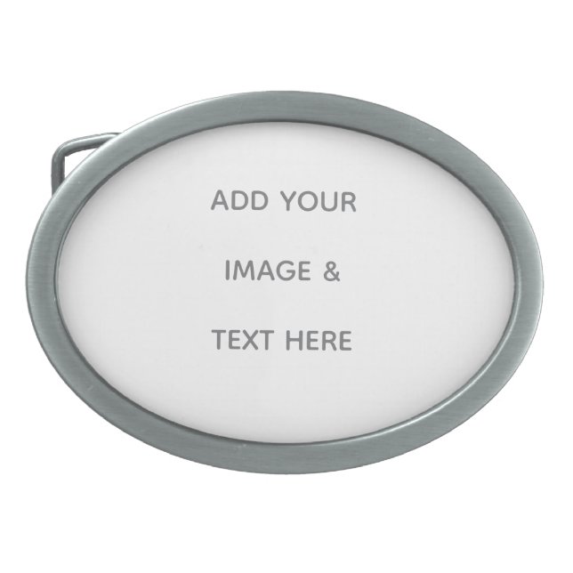 Create Your Own white  Belt Buckle (Front)
