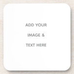 Create Your Own white  Beverage Coaster<br><div class="desc">This design is minimalist style which can be easily updated with your photo and text. If you need any help please contact me using the massage button below and I will be happy to help.</div>