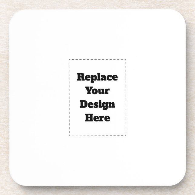 Create Your Own white  Beverage Coaster (Front)
