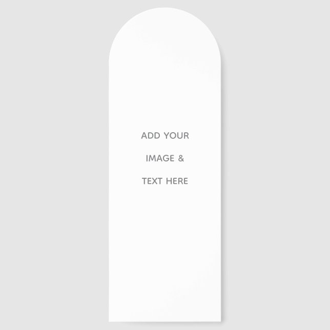 Create Your Own white  Bookmarks (Front)