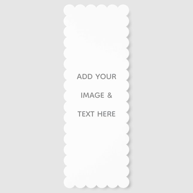 Create Your Own white  Bookmarks (Front)