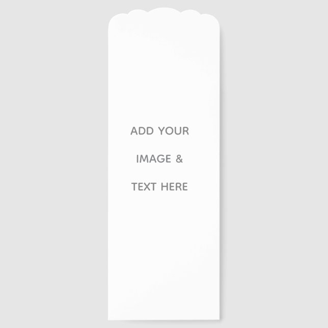 Create Your Own white  Bookmarks (Front)
