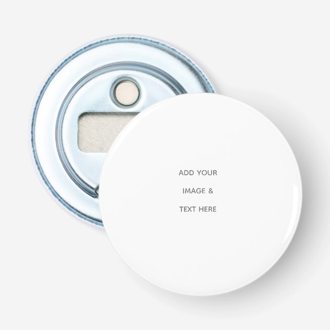 Create Your Own white  Bottle Opener (Front)