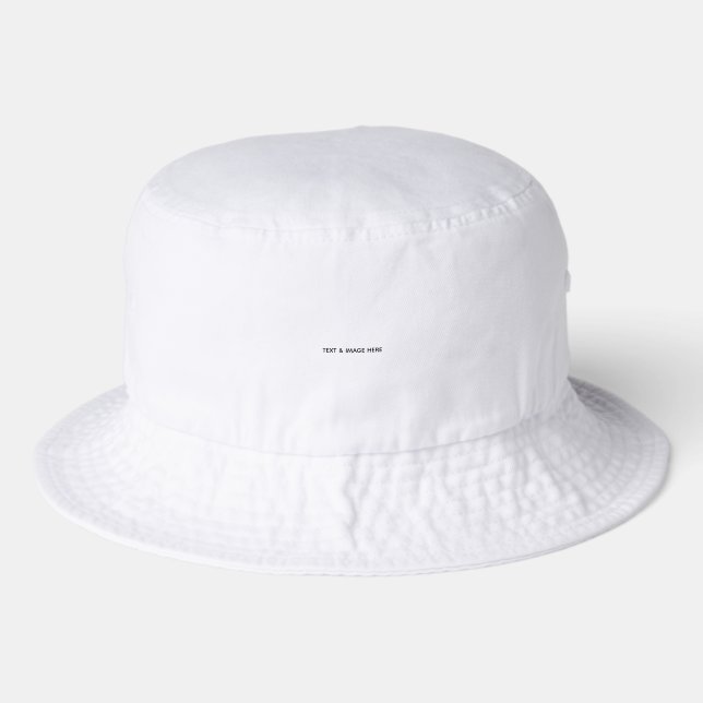 Create Your Own white Bucket Hat (Front)