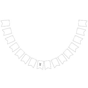 Create Your Own white  Bunting Flags