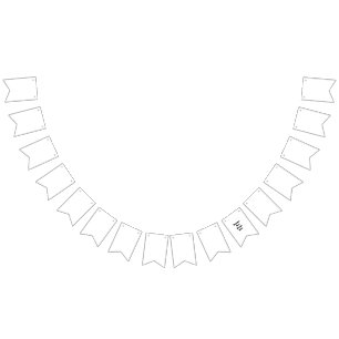 Create Your Own white  Bunting Flags