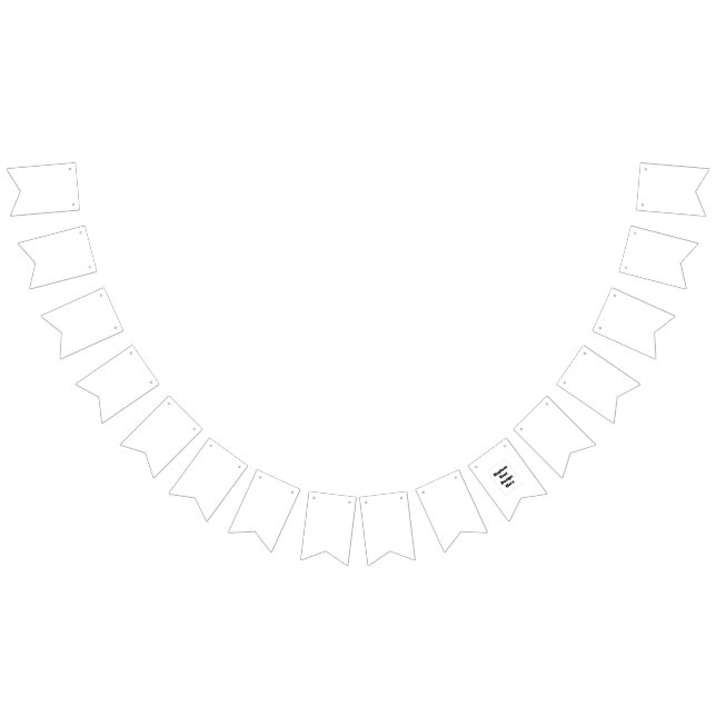 Create Your Own white  Bunting Flags (All)