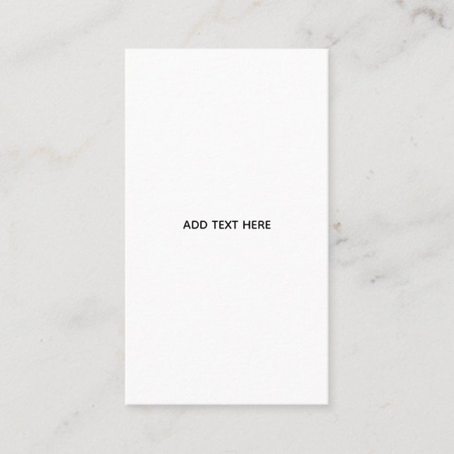 Create Your Own White  Business Card (Front)