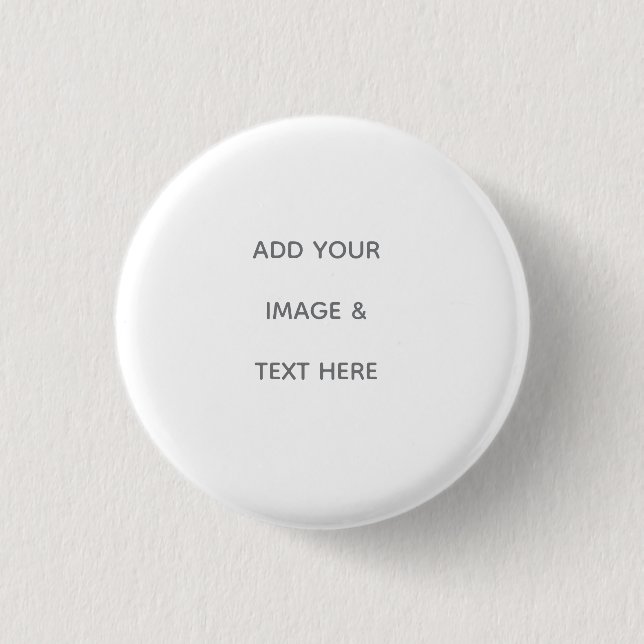 Create Your Own white  Button (Front)