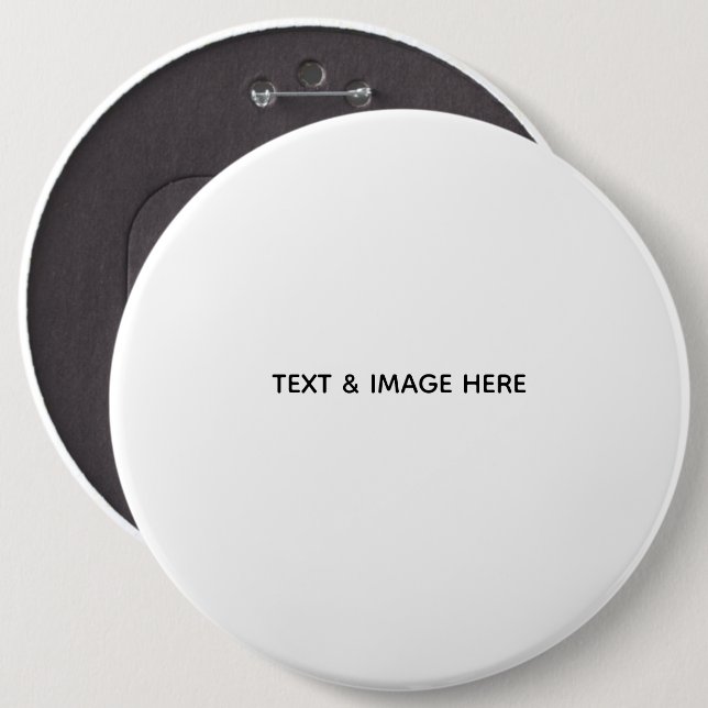Create Your Own white Button (Front & Back)