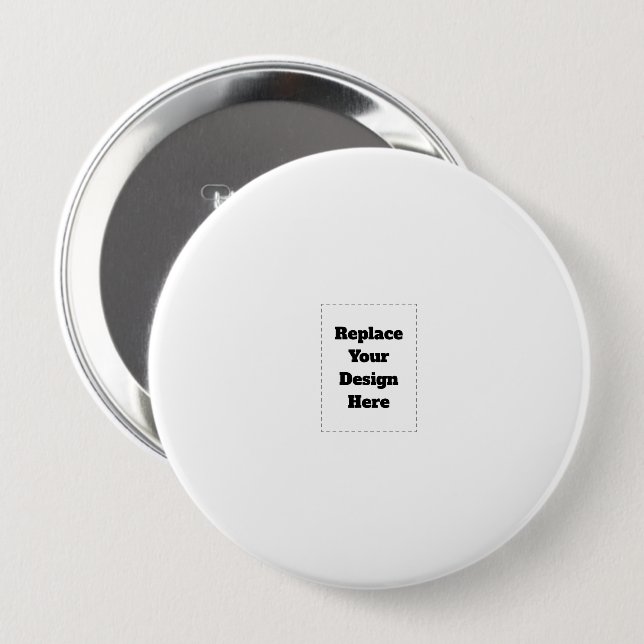 Create Your Own white  Button (Front & Back)