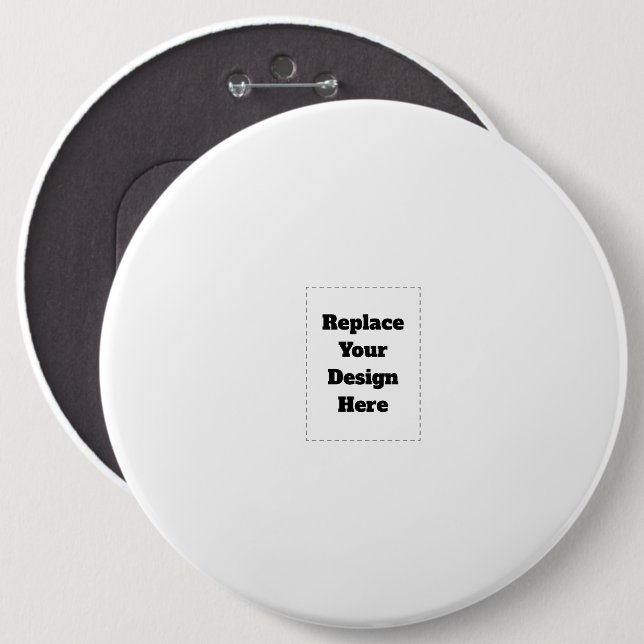 Create Your Own white  Button (Front & Back)