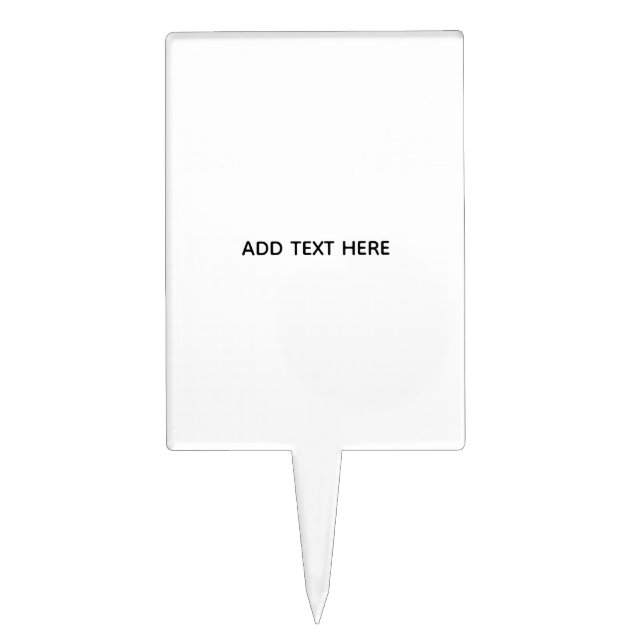Create Your Own White  Cake Topper (Front)